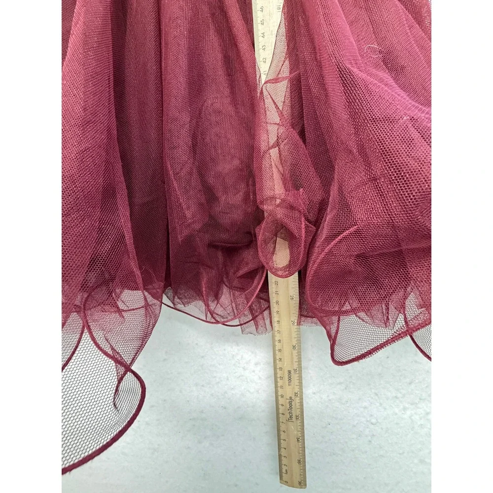 Weissman Kids Maroon Sequin Tulle Dance Costume Tutu Dress Size M